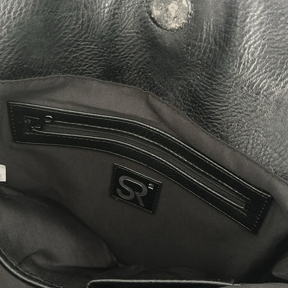 Vintage Black Leather Tassel Purse - vtg western purse - Picture 6 of 8